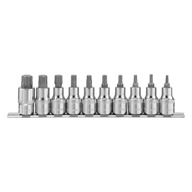 

Насадки торцевые Ombra 912910 1/2", с вставками TORX на держателе, 10 предметов