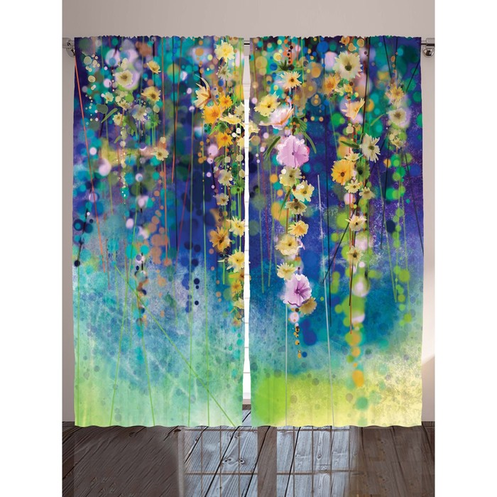 Комплект фотоштор Magic Lady "Вдохновение цветов лианы", 145 х 265 см - 2 шт, 100% полиэстер   29364