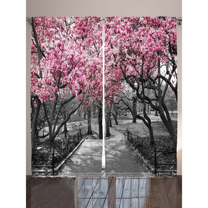 Комплект фотоштор Magic Lady "Весеннее соцветие", 145 х 265 см - 2 шт, 100% полиэстер