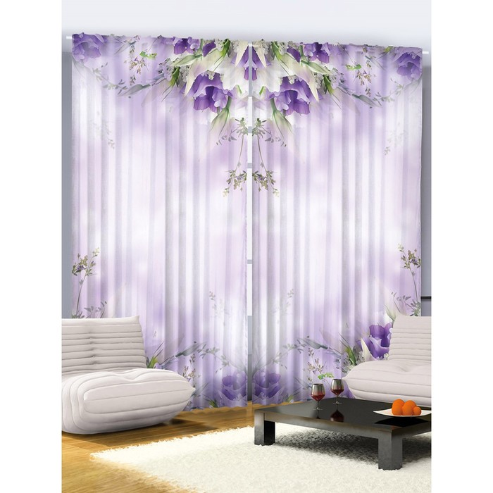 Комплект фотоштор Magic Lady, 145 х 265 см - 2 шт, 100% полиэстер