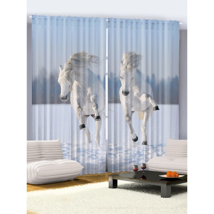 Комплект фотоштор Magic Lady, 145 х 265 см - 2 шт, 100% полиэстер