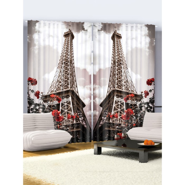Комплект фотоштор Magic Lady "Париж, Париж!", 145 х 265 см - 2 шт, 100% полиэстер