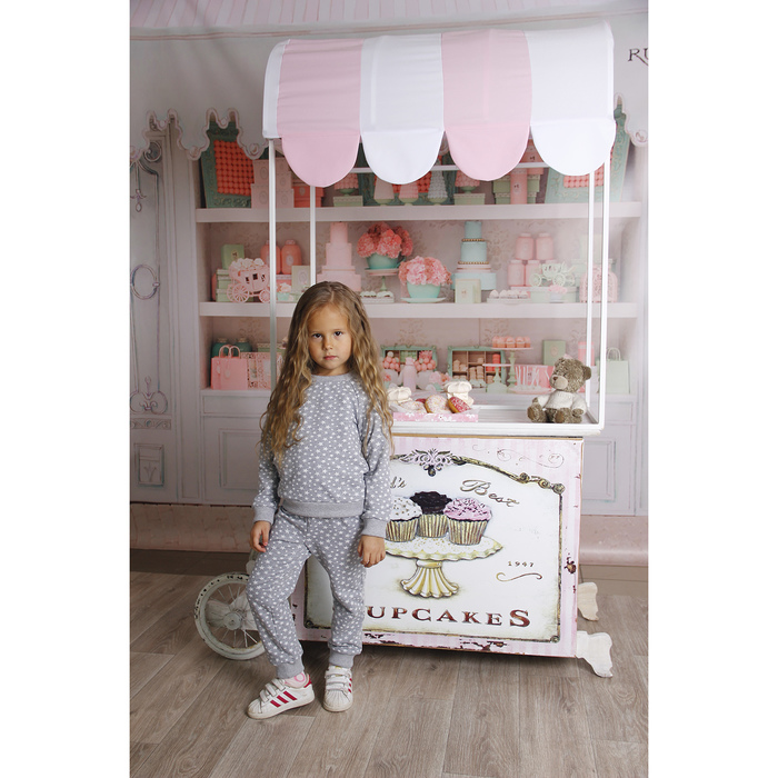 Костюм для девочки Сияние, рост 140 см, цвет серый