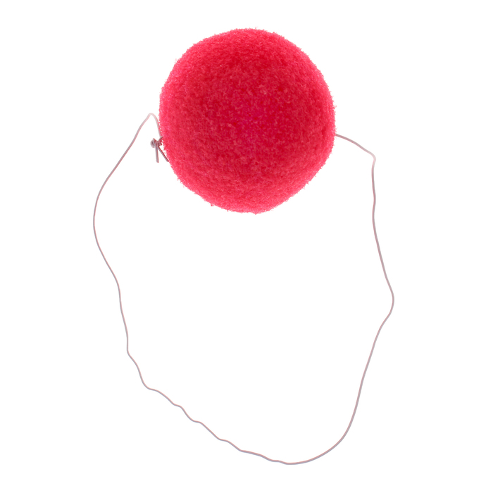 Карнавальный нос клоуна 4 см, цвет красный