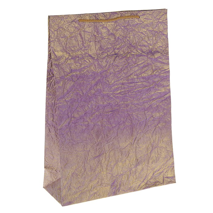 Пакет из дизайнерской бумаги, с напылением, МИКС, 44 х 32 х 12 см