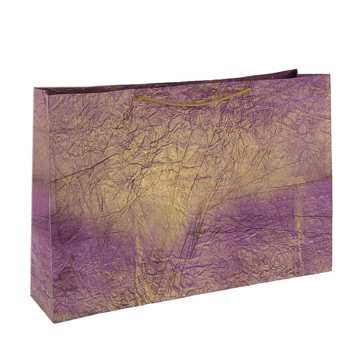 Пакет из дизайнерской бумаги, с напылением, МИКС, 32 х 41 х 12 см