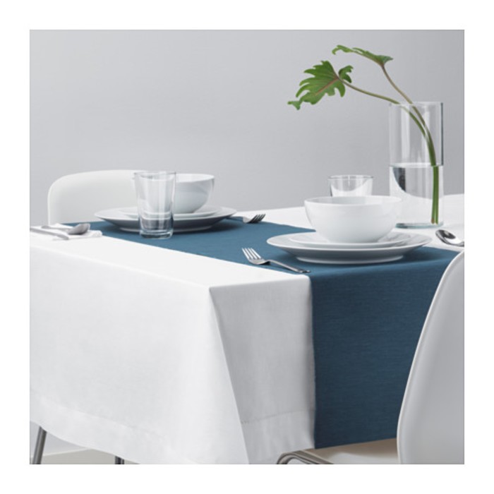 Дорожка настольная МЭРИТ, размер 35х130 см, цвет тёмно-синий