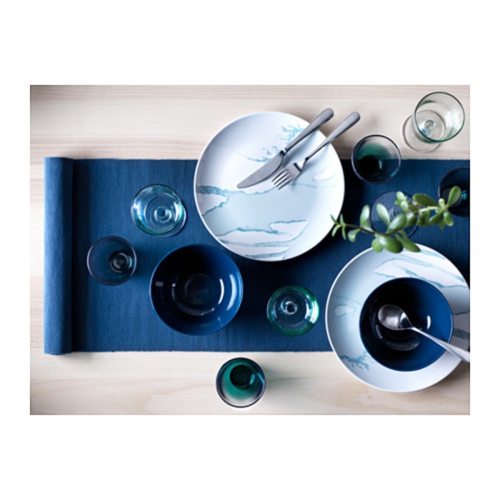 Дорожка настольная МЭРИТ, размер 35х130 см, цвет тёмно-синий