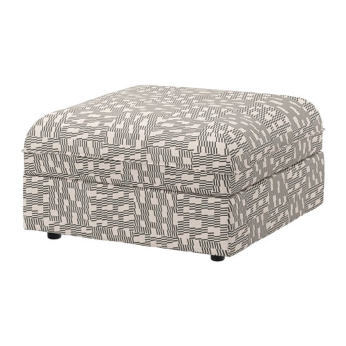 Чехол секции с отделением для хранения ВАЛЛЕНТУНА, цвет бежевый/чёрный