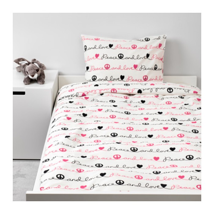 КПБ ВЭНСКАПЛИГ, размер 150х200 см, 50х70 см-1 шт., цвет чёрный/красный