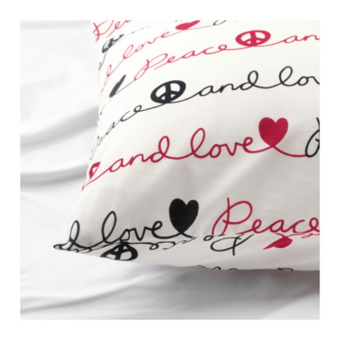 КПБ ВЭНСКАПЛИГ, размер 150х200 см, 50х70 см-1 шт., цвет чёрный/красный