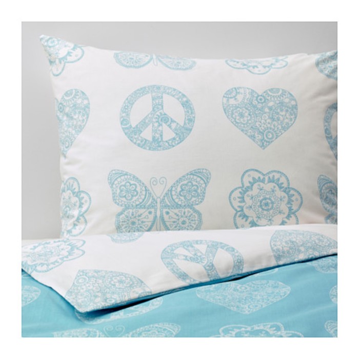 КПБ ВЭНСКАПЛИГ, размер 150х200 см, 50х70 см-1 шт., цвет бирюзовый