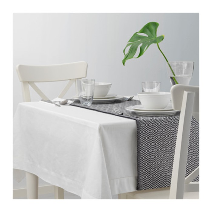 Дорожка настольная ГОДДАГ, размер 35х130 см, цвет чёрный/белый