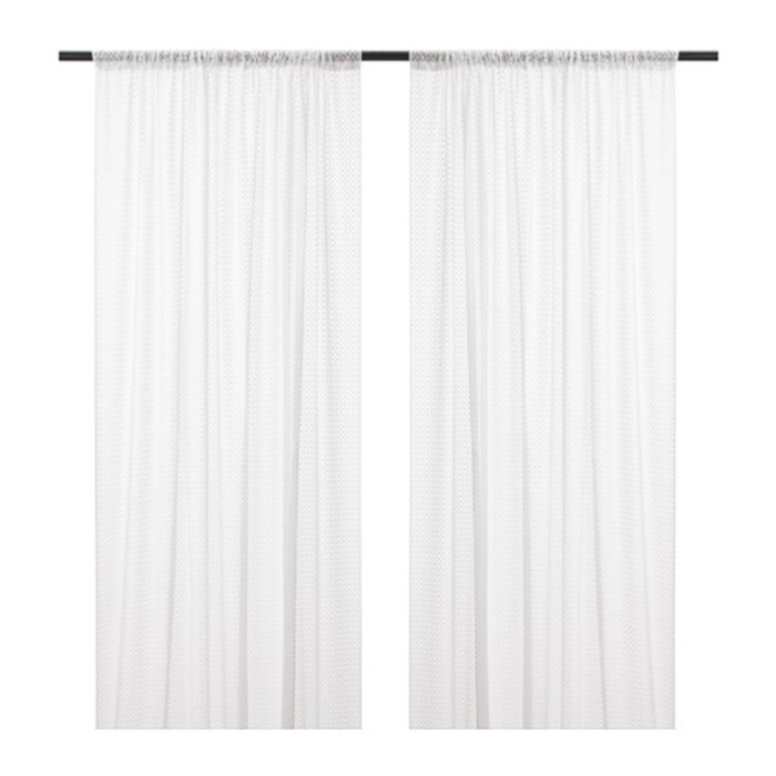 Гардины ИНГЕЛИНН, размер 145х300 см-2 шт., цвет белый