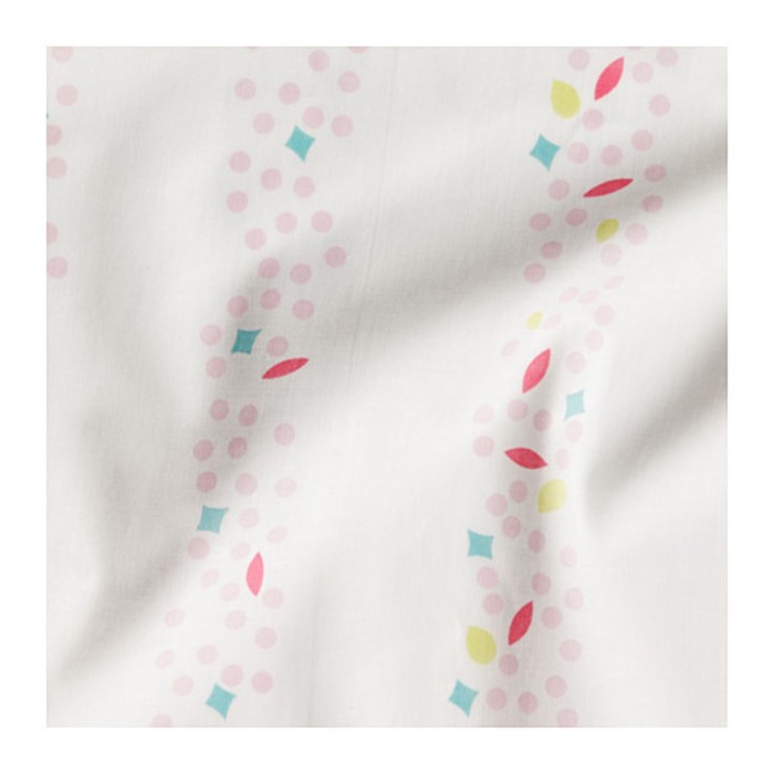 Гардины в детскую ЛАТТО, размер 120х300 см-2 шт., цвет белый/розовый