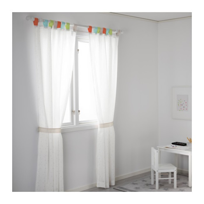 Гардины в детскую ХИММЕЛЬСК, размер 120х300 см-2 шт., цвет серый