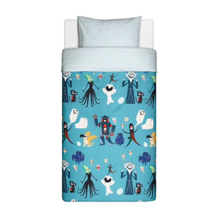 КПб ЛАТТО, размер 150х200 см, 50х70 см-1 шт., цвет тёмно-зелёный/синий