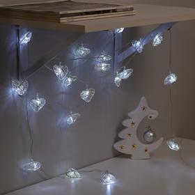 

УЦЕНКА НИТЬ, 5 м, с насад.“Сердце Проволока 4.8 см”, Н.С. LED-20-220V, контр.8 режимов,БЕЛЫЙ