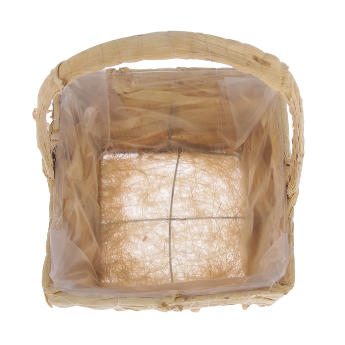 Набор кашпо «Лилия», 2шт: 15x15x9/22 см, 12x12x8/17 см, ручная работа, белый