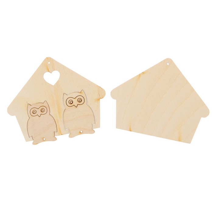 Ключница "Совушки" 12*9,5см, фанера 3мм