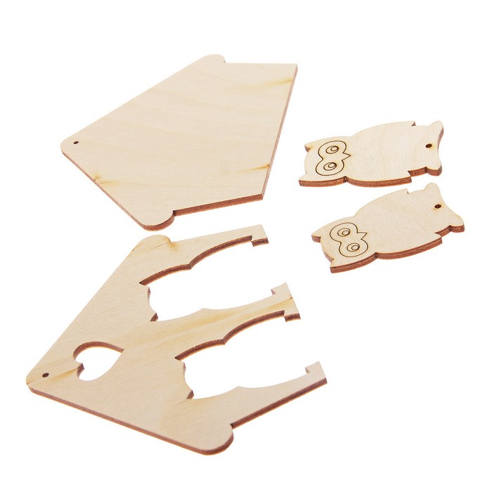 Ключница "Совушки" 12*9,5см, фанера 3мм