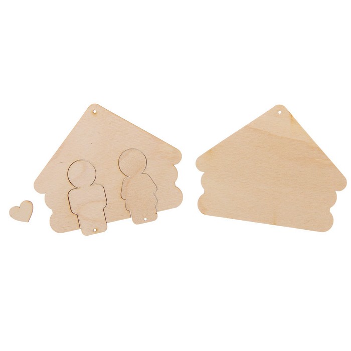 Ключница "Человечки" 12 × 9,5см, фанера 3 мм