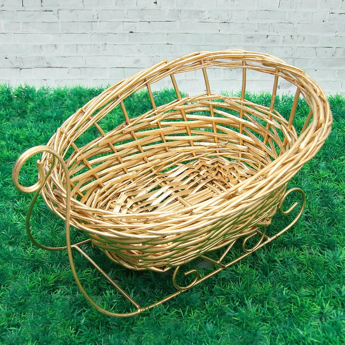 Кашпо «Сани», 34×26×14/10/21 см, лоза