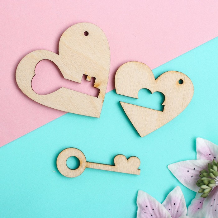 Мини-набор "С любовью № 1" 5 см, фанера 3 мм