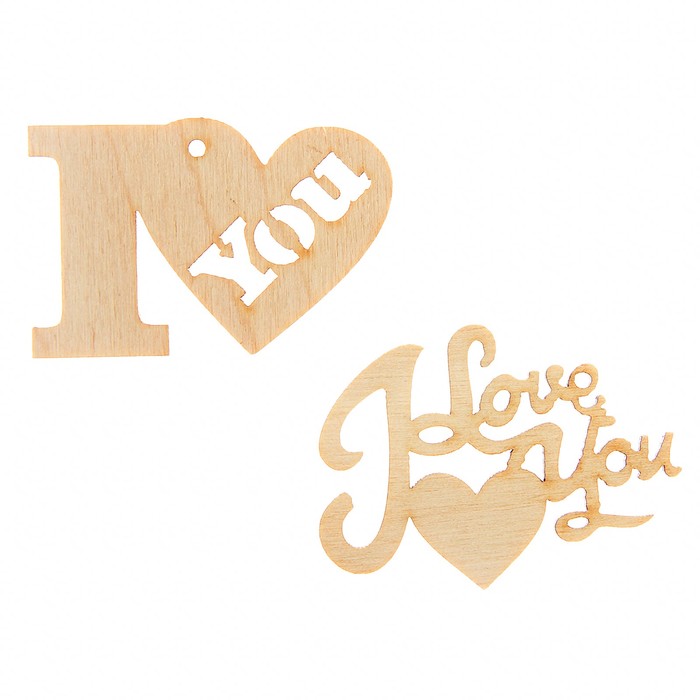 Мини-набор "С любовью № 5", 4 см, фанера 3 мм