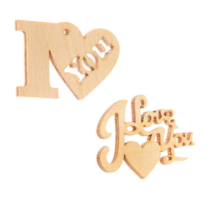 Мини-набор "С любовью № 5", 4 см, фанера 3 мм