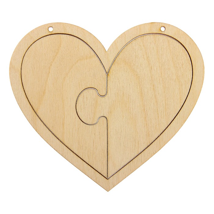 Сердечко пазл "Две половинки" фанера 3 мм