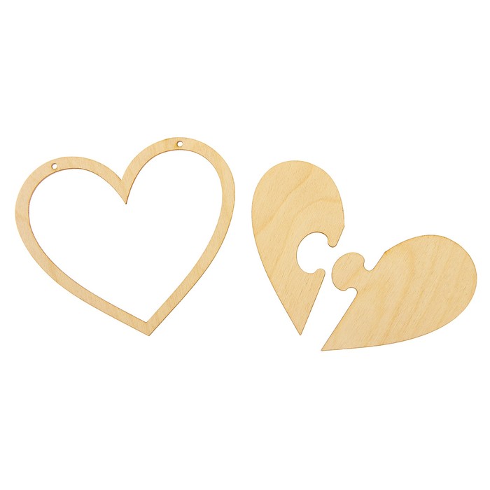 Сердечко пазл "Две половинки" фанера 3 мм