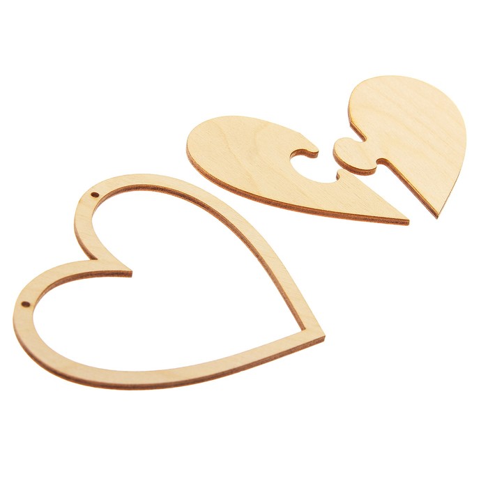 Сердечко пазл "Две половинки" фанера 3 мм