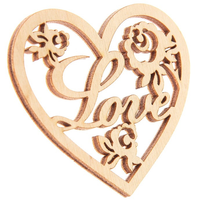 Бирка ажурная "Love № 1", фанера 3 мм
