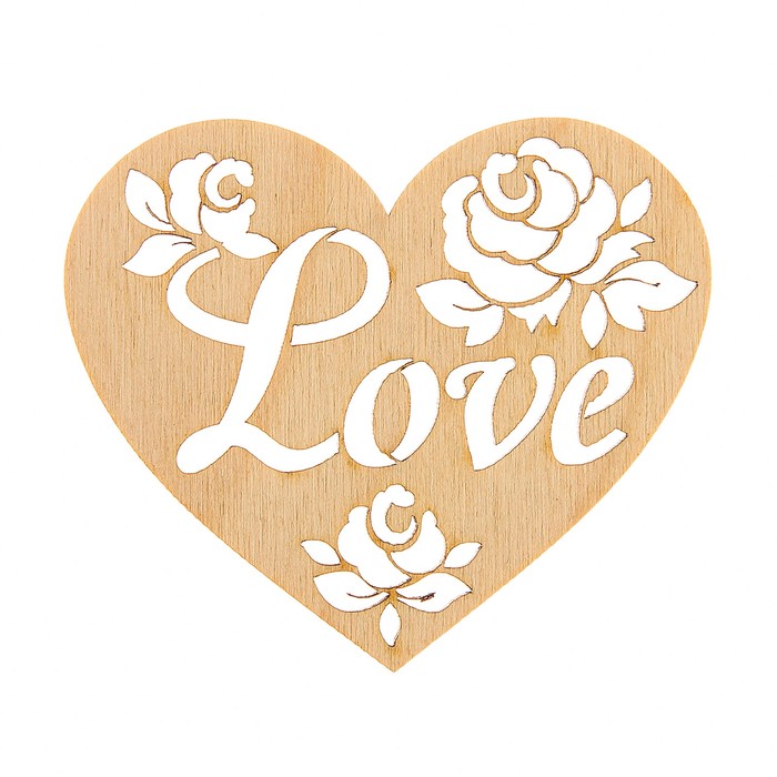 Бирка ажурная "Love № 2", фанера 3 мм
