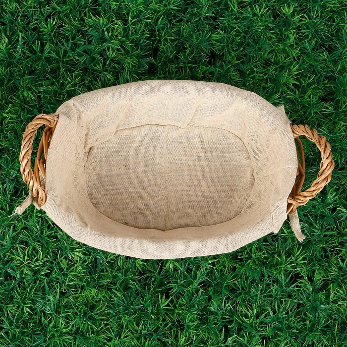 Коризина «Грация», с ручками, 24х17 см, H=7/11 см, ручная работа