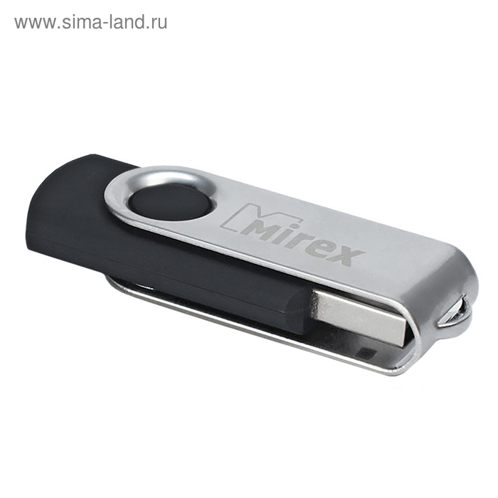 

Флешка Mirex SWIVEL BLACK, 4 Гб, USB2.0, чт до 25 Мб/с, зап до 15 Мб/с, черная