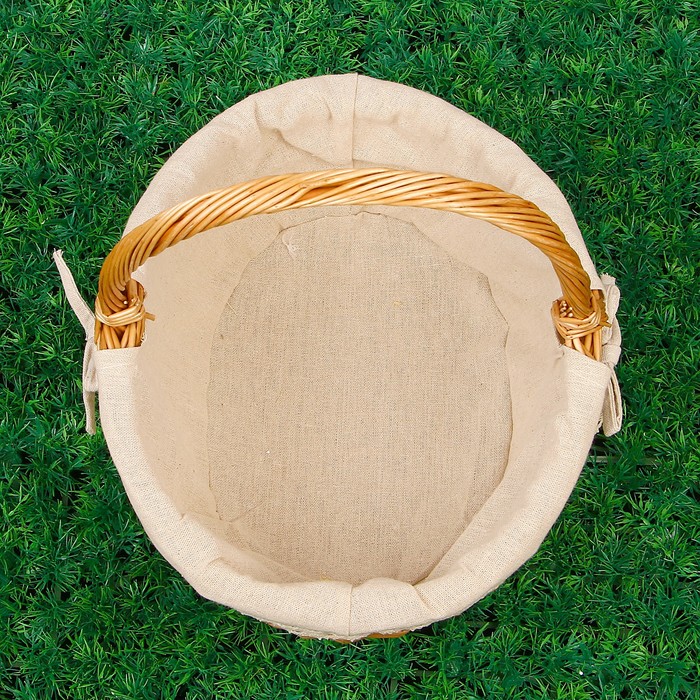 Корзина «Анна», с ручкой, 32х26х13/29 см, натуральная, лоза