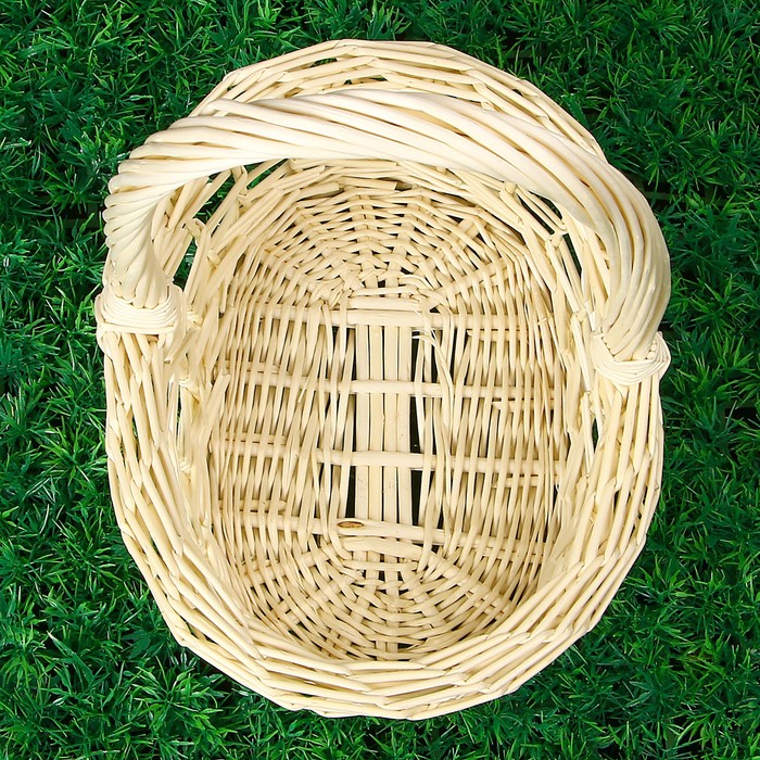 Корзина «Кристи», с ручкой, 18х23х11/28 см, белая, лоза