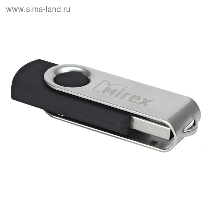 

Флешка Mirex SWIVEL BLACK, 16 Гб, USB2.0, чт до 25 Мб/с, зап до 15 Мб/с, черная