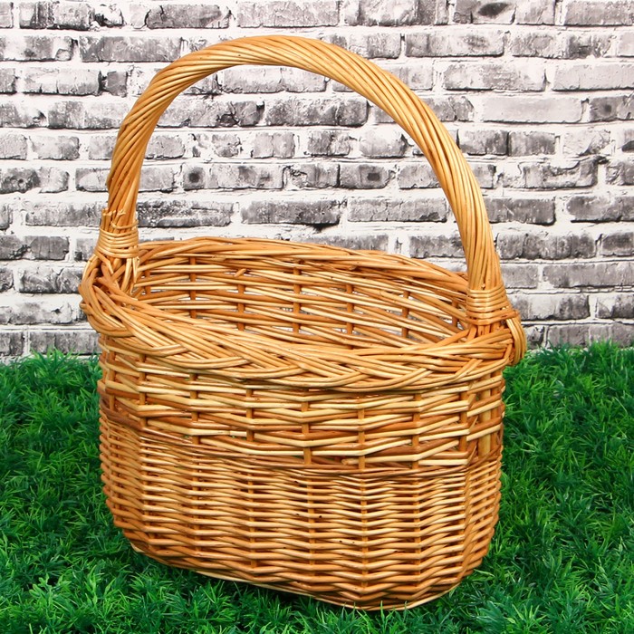 Корзинка малая, 3л, дно 12х20, верх 17х25, высота 17 см, высота с ручкой 32 см