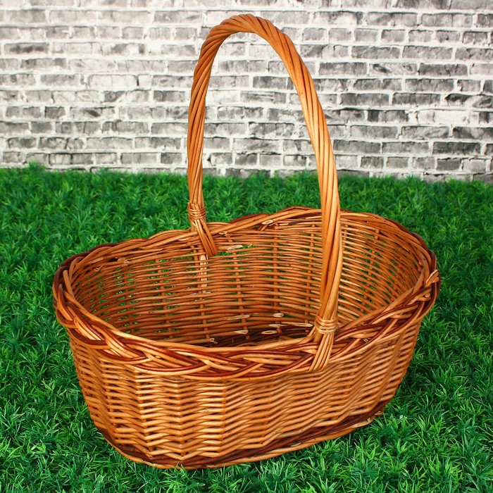 Корзина «Лодочка», с продольной ручкой, дно 29х18, верх 33х25, высота 14/17/32 см, ива