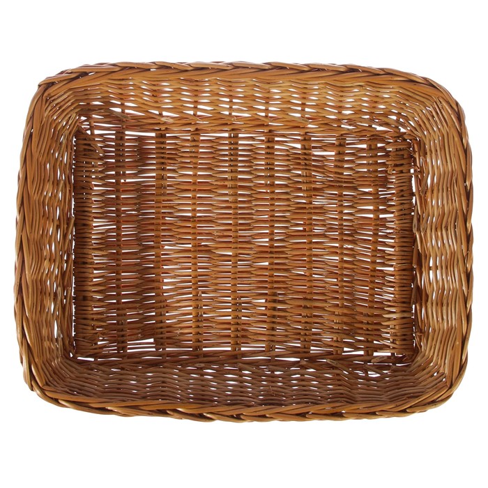 Поднос «Стиль», с плетёным дном, дно: 32х21 см, верх: 40х30 см, высота 8 см