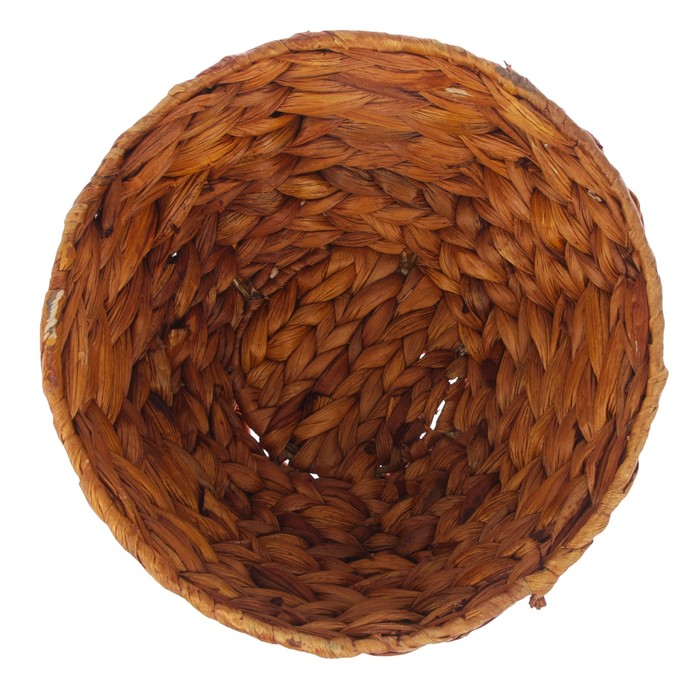 Фруктовница «Радость», 25х25х15 см, коричневая, банановый лист