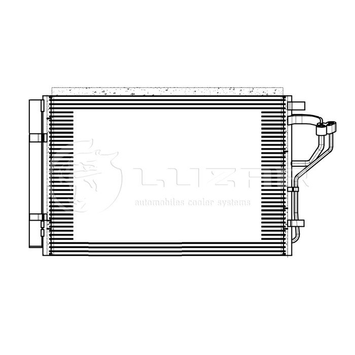 Радиатор кондиционера с ресивером Luzar LRAC08X6