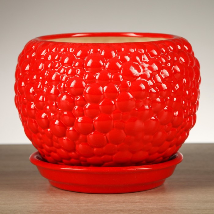 Горшок для цветов "Пузыри"  клубника 1,4 л