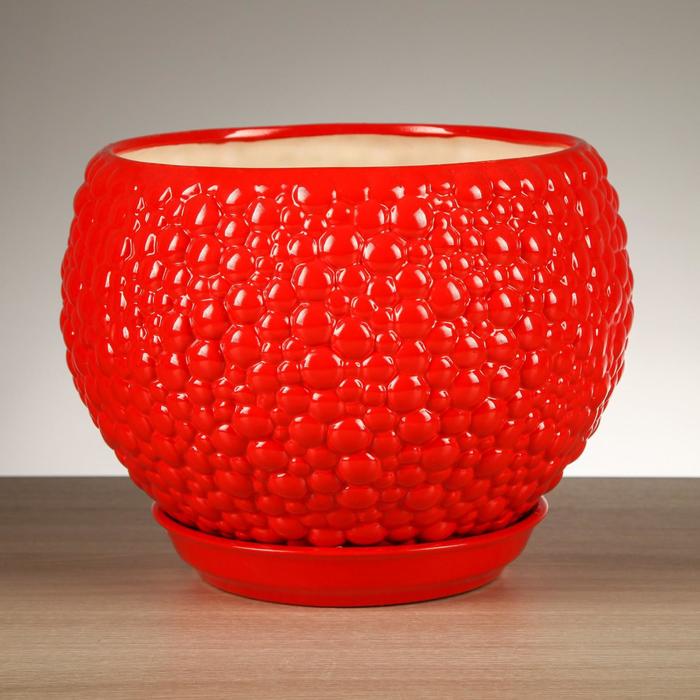 Горшок для цветов "Пузыри"  клубника 4,1 л