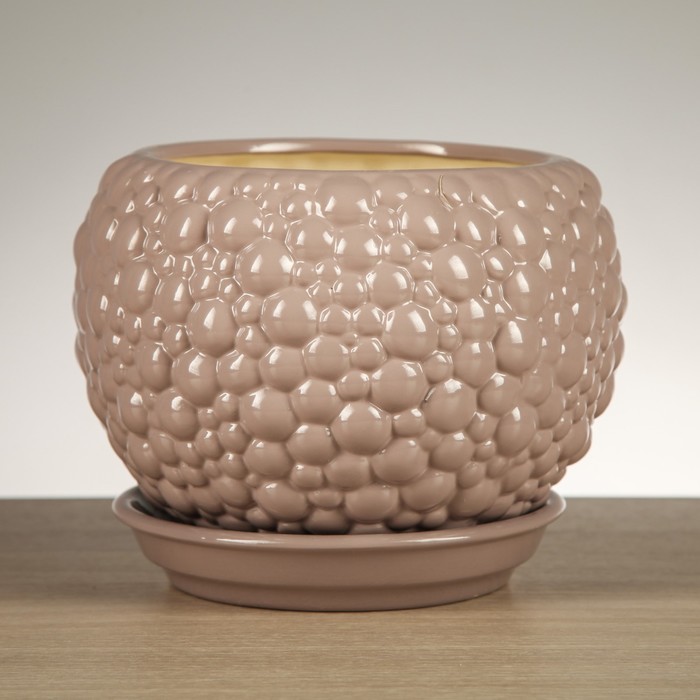 Горшок для цветов "Пузыри"  амметист 1,4 л