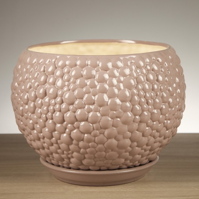 Горшок для цветов "Пузыри"  амметист 4,1 л