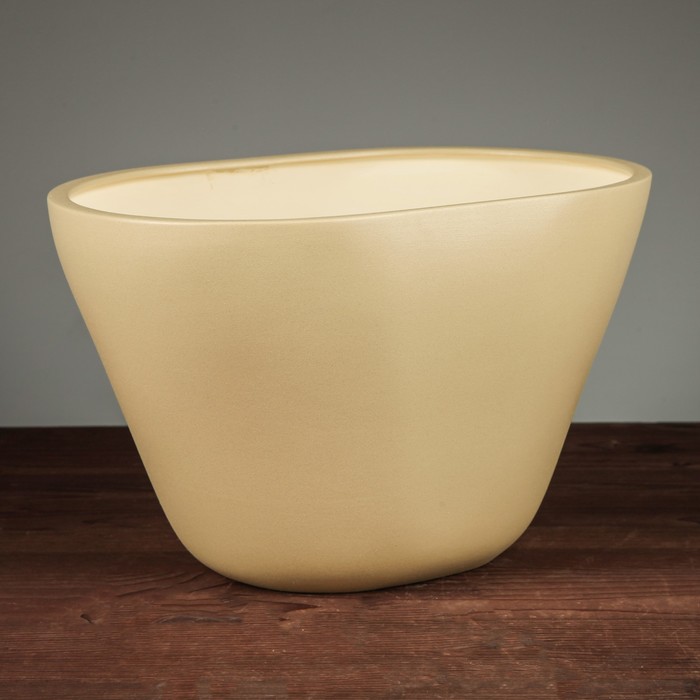 Горшок для цветов "Овал" крошка, бежевый 6 л